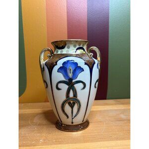 Vintage noritake gold blue floral flower detail hand painted China